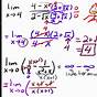 Finding Limits Algebraically Worksheet