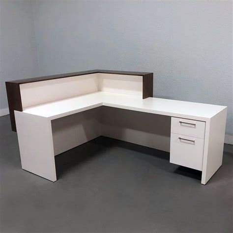Los Angles L Shape Reception Desk In Custom Finishes Reception Desk