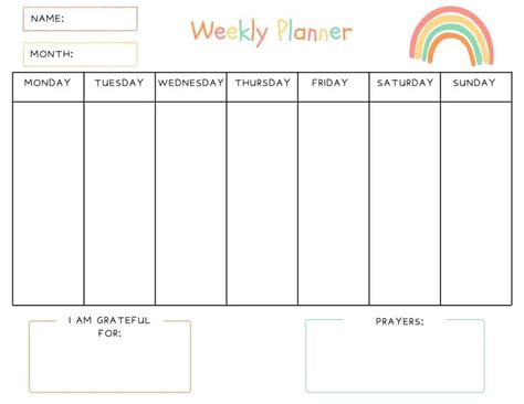 Weekly Planner Sticky Notes Layout Study Planner Off
