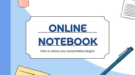 Notebook Paper Powerpoint Template Free Printable Templates