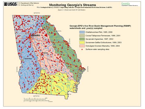 Georgia Epds River Basin Management Planning Map Us Geological Survey