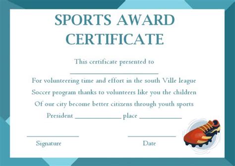 20 Free Sports Certificate Templates Unique Modern And Personalized