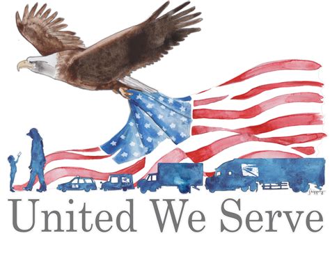 United We Serve Tshirts 100 Donated To Postal Employee Relief Fund