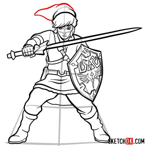 How To Draw Link From The Legend Of Zelda Game Step By Step Drawing