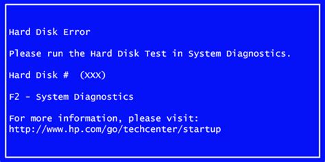 Hp Pcs Hard Disk Error Displays Before The Computer Starts Hp