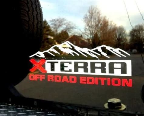 X Terra Xterra Off Road Edition Both Side And Tailgate Mountains Decals