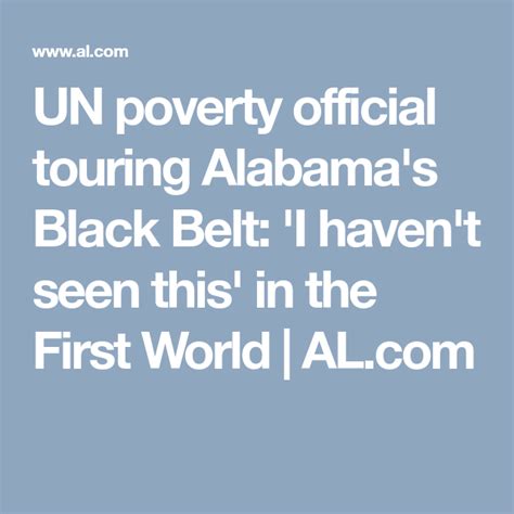 Un Official Condemns Conditions In Alabamas Black Belt Alabama