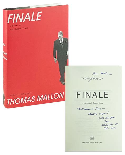 Finale A Novel Of The Reagan Years Signed Thomas Mallon