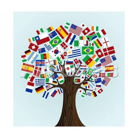 Flags Of The World Tree Posters Cienpies In 2020