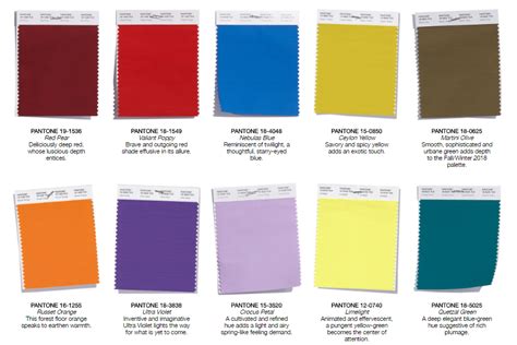 The Pantone Color Palette For The Fall Everyones Talking About