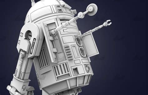 Star Wars R2 D2 3d Printed Model Stl Coooolstuff Learn Robotics R2