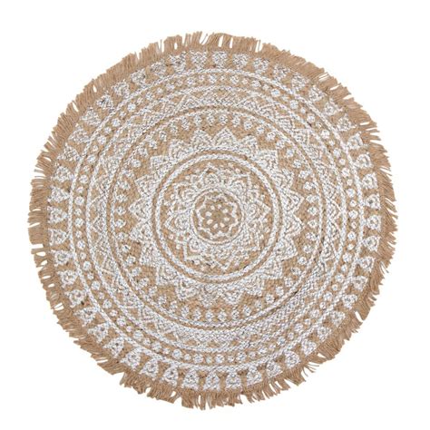 Finden sie den perfekten teppich, fußboden oder teppichläufer. Teppich aus Jute mit Mandala Print von byRoom günstig ...