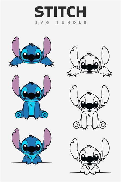 Stitch SVG Bundle Description Stitch SVG Bundle - 6 SVG files. Lilo and