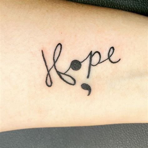 Hope Tattoo Hope Tattoo Semicolon Tattoo Tattoos