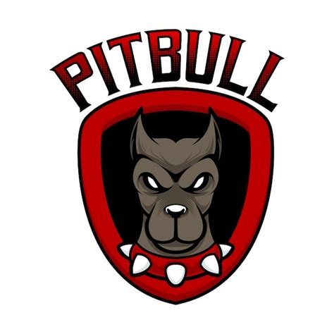 Pitbull Do Logotipo Da Mascote Vetor Premium
