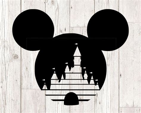 Mickey Mouse Head Svg Disney Castle Svg Png Disney Mickey Etsy