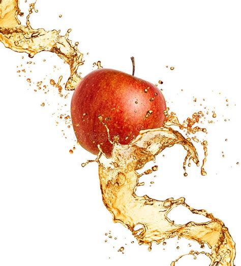 Refreshing Apple Juice Splash
