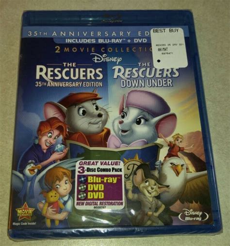 New Disney The Rescuers 35th Anniversaryrescuers Down Under Blu Ray