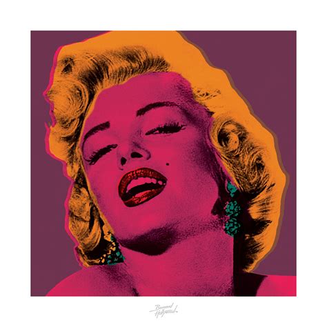 Marilyn's face is highlighted against this to suggest the cool blue ambience of a stage spotlight. Marilyn Monroe (Pop Art) - Bernard Of Hollywood ...