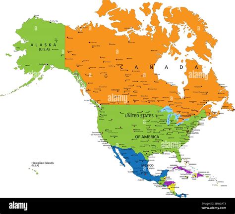 Sint Tico Foto Mapa De Canad Y Estados Unidos Con Nombres Cena Hermosa