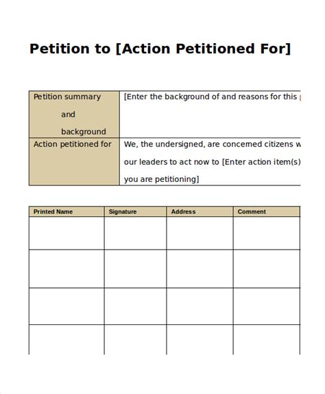 Petition Form Template Charlotte Clergy Coalition