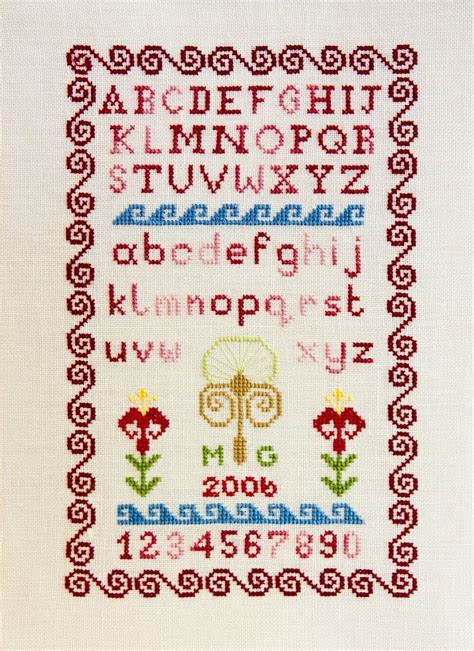 Counted Cross Stitch Kit Alphabet Sampler English Or