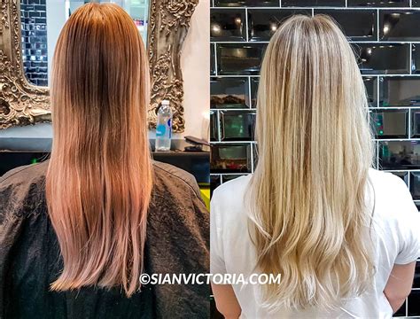 Bad Apple Hair Before And After Bleach Balayage And Highlights — Sian Victoria