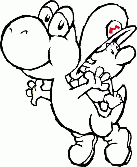 Mario And Yoshi Coloring Pages To Print Coloring Home