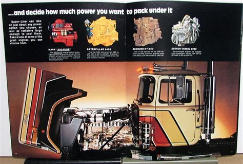 1978 Mack Truck Super Liner Features Sales Brochure Original