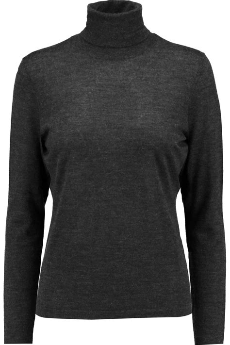 Npeal Cashmere Mélange Cashmere Turtleneck Sweater Charcoal In Gray Lyst
