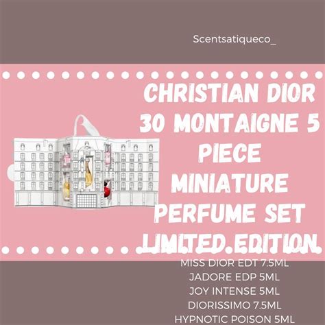 100 Original Perfume Christian Dior 30 Montaigne 5 Piece Miniature