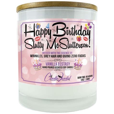 Funny Birthday Candle Happy Birthday Slutty Mcslutterson Etsy Uk