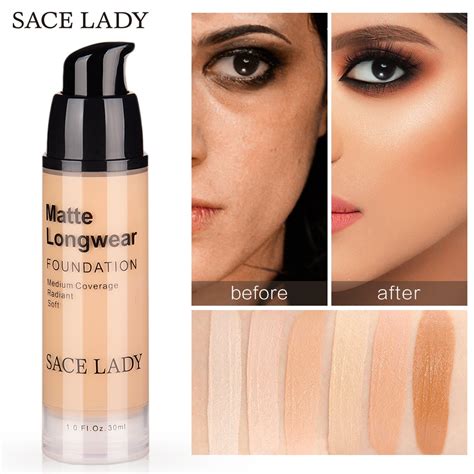 Sace Lady Face Foundation Makeup Professional Base Make Up For Dark