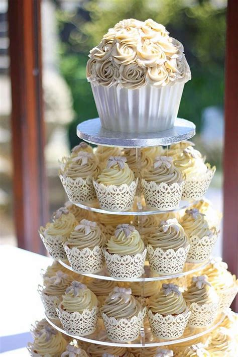 Totally Unique Wedding Cupcake Ideas Wedding Cakes With Cupcakes Cupcake Tower Wedding