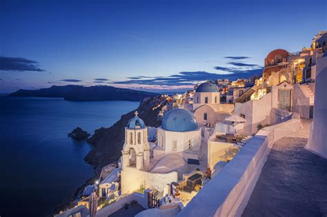 Oia In Santorini At Dusk 1500×998 Photographed By Allard Schager R