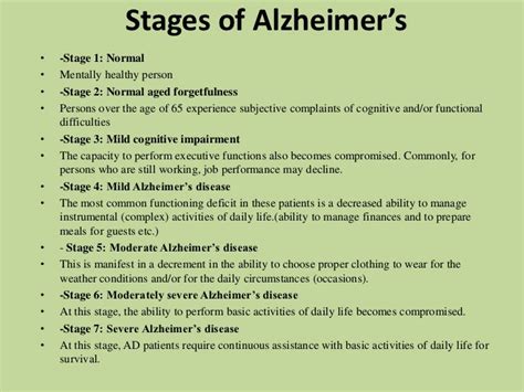 Stages Of Alzheimer Disease Pdf Captions Profile