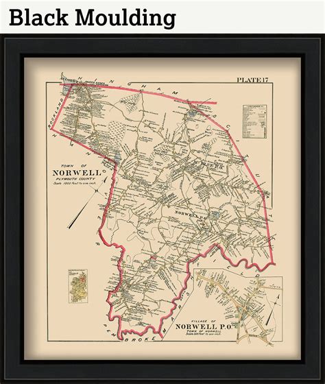 NORWELL, Massachusetts Town and Village - 1903 Map