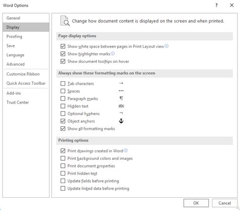 Displaying Spaces In A Document Microsoft Word