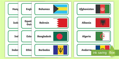 Countries And Flags Of The World Flashcards