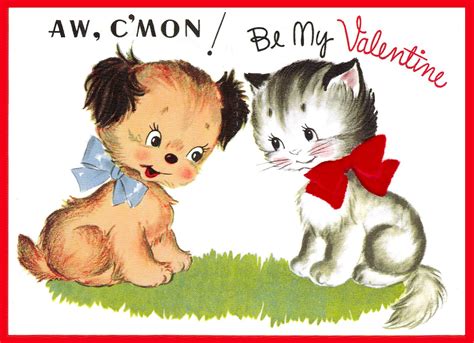 Look In The Nook Vintage Valentines Cards Dog Valentines Vintage