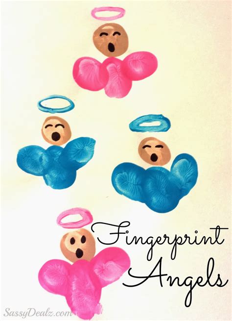 Diy Fingerprint Singing Angel Craft For Kids Crafty Morning