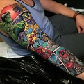 Marvel Comics Tattoo Sleeve by Derek Turcotte | Marvel tattoos, Marvel ...
