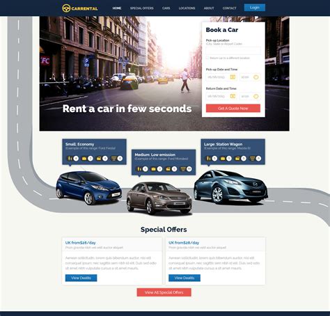 You will need to click on this and then you will see the below options displayed: Web templet design for car rental services. Do you need ...