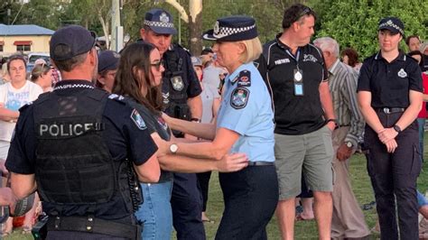 Queensland Police Officer Keely Brough Joins Mourners In Town Of