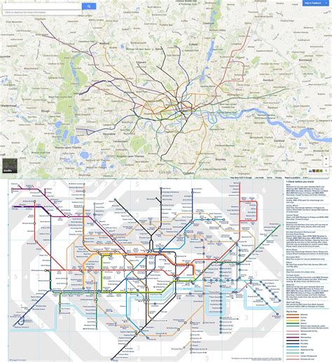 True Geography Of The London Underground Map London Underground Map
