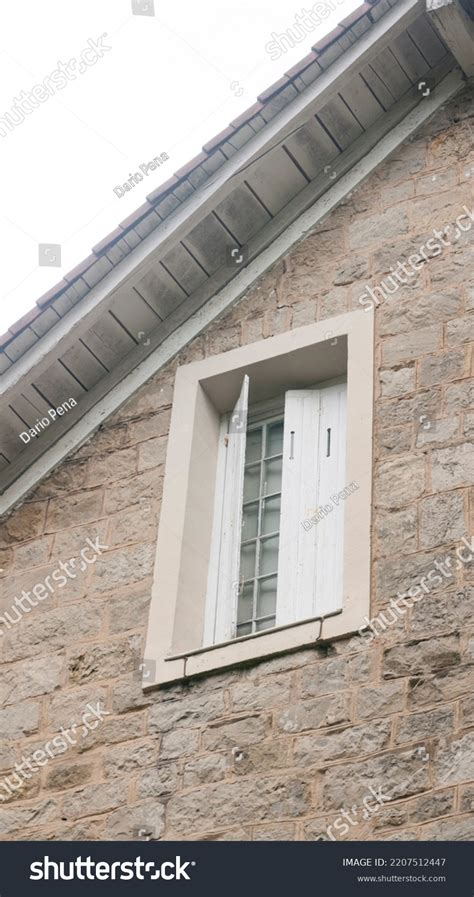 Rustic Wooden Window Flagstone Facade Stock Photo 2207512447 Shutterstock