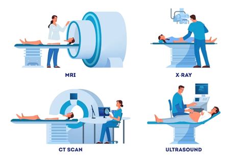 Premium Vector Mri And X Ray Scanner Ultrasound And Ct Skan Doctor