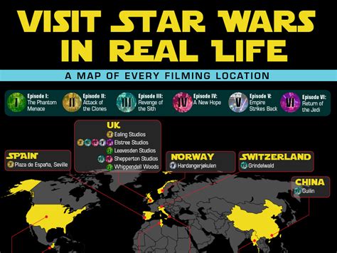 This Map Shows All Of The Star Wars Filming Locations You Can