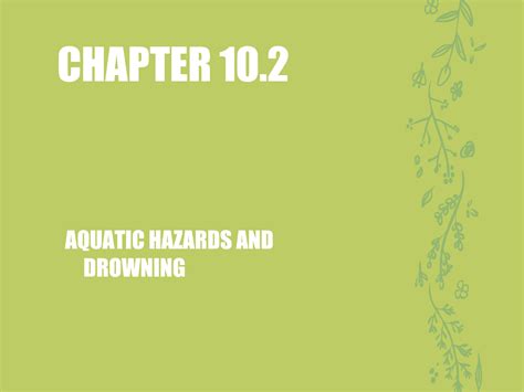 Solution Aquatic Hazards And Drowning Studypool