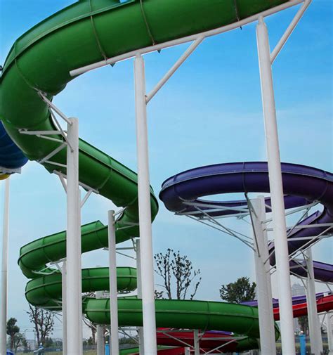 Frp Spiral Water Slides Length Customized Water Slide